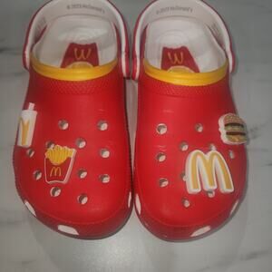 McDonald's X Crocs Classic Clogs Red Unisex French Fries Burger Shake Size W7